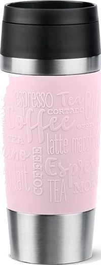 Emsa Travel Mug Classic  Rosa Rustfritt Stål Silikon Rustfritt Stål Polypropylen Pp 36 Ml 8,3 Cm 200 Mm