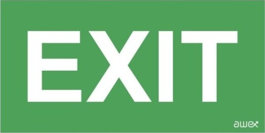 Awex Exit Piktogram 150 X 300 Mm Pd28