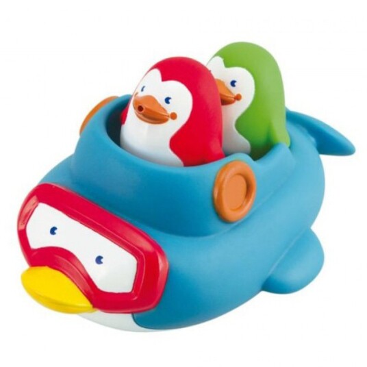 Badebåt Infantino pingvin med 2 figurer