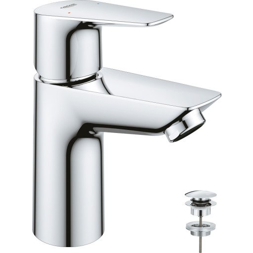 Grohe Start Edge 1-greps servantbatteri Med bunnventil, S-Size, Krom