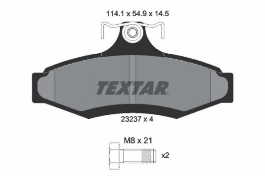 Bremseklosser TEXTAR 2323701 Bremseklosser TEXTAR 2323701