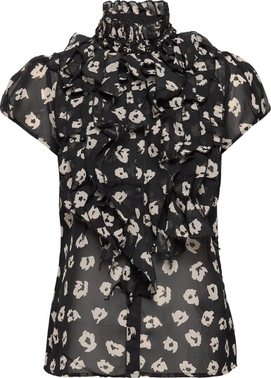 Saint Tropez Liljasz Ss Shirt BLACK FLOWER SHADOWS S