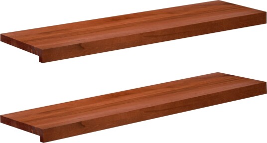 vidaXL Trappetrinn 2 stk. 90 x 30 x 2 cm Brun Massiv bøketre