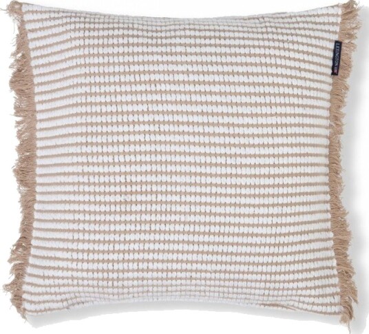 Lexington Home Heavy Striped Organic Cotton Pillow Cover Cream 50X50 Lexington Home Heavy Striped Organic Cotton Pillow Cover Cream 50X50