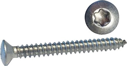 Syrefaste skruer A4, linsehode, torx - 4,2 mm - 38 mm - T20 - 20 stk Syrefaste skruer A4, linsehode, torx - 4,2 mm - 38 mm - T20 - 20 stk