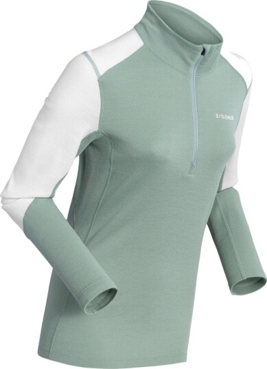 Dæhlie Shield Wool Half Zip Wmn Sage Green S Dæhlie Shield Wool Half Zip Wmn Sage Green S