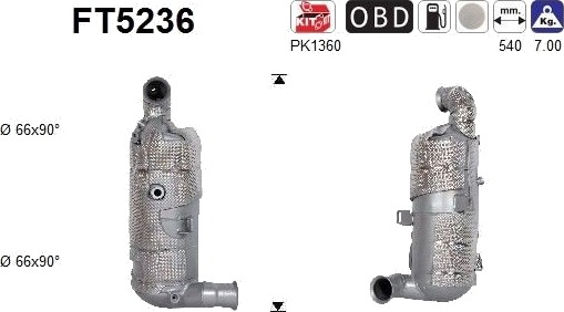 Partikkelfilter AS FT5236