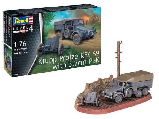 Revell 1/76 Krupp Protze KFZ 69 with 3,7cm PaK