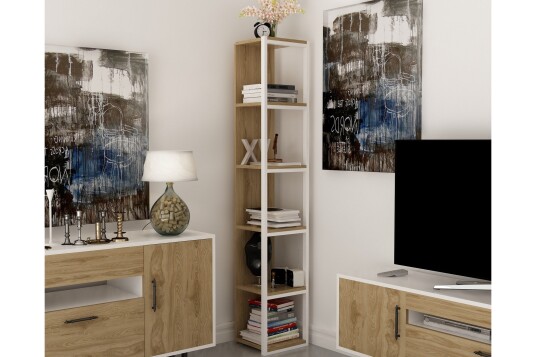 Bokhylle Dumö 34 cm Brun|Hvit Bokhylle Dumö 34 cm Brun|Hvit