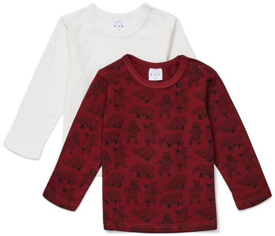 Luca &  Lola Montay Langermet T-Skjorte 2-pack Red 62