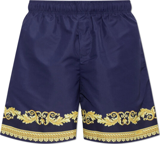 Versace, Herre, Svømmetøy, Blå, 3XL,