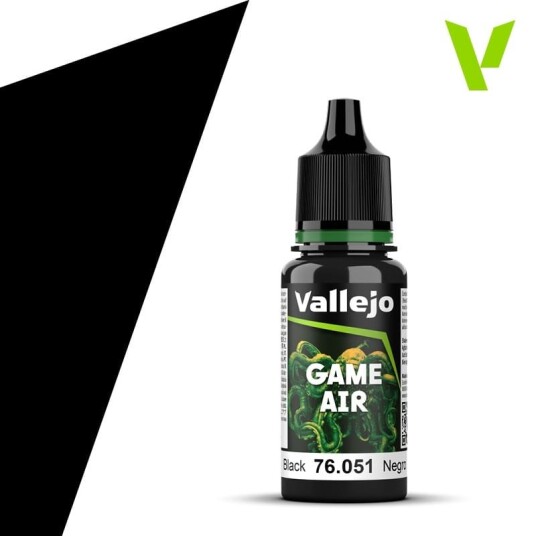 Vallejo Game Air Black 18ml (76.051)
