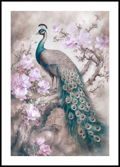 Peacocks Romance Garden Plakat Plakat / 40x50cm Peacocks Romance Garden Plakat Plakat / 40x50cm