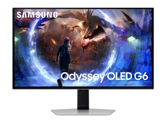 Samsung Odyssey G6 27" QD-OLED Gaming Skjerm 2560x1440 @ 360 Hz Sølv