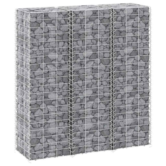 vidaXL idaXL Gabion høybed 3 stk 30x30x100 cm jern