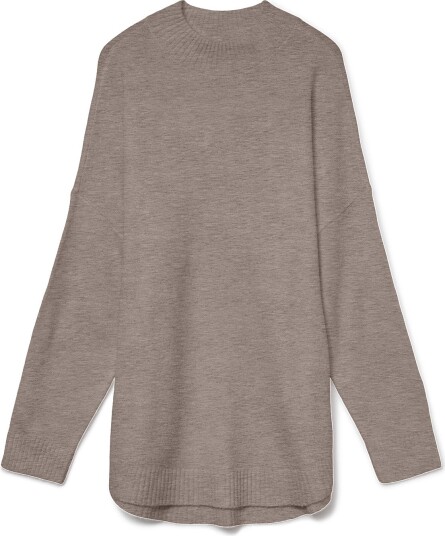 Vero Moda Vmplaza Ls Highnck Long Pullover Ga Noos MOON ROCK XL