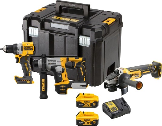 Dewalt 18V Verktøysett DCK355P2T med Borehammer og Vinkelsliper Dewalt 18V Verktøysett DCK355P2T med Borehammer og Vinkelsliper