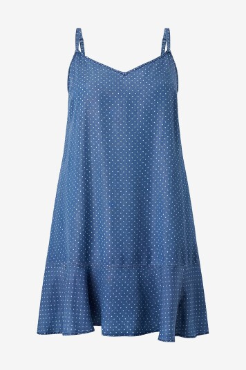 Zizzi Denimkjole vMille S/L Blå