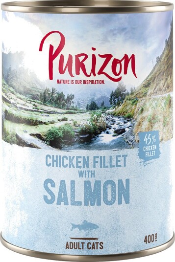 Purizon våtfôr Original kornfri med villsvin Kyllingfilet 24 x 400 g