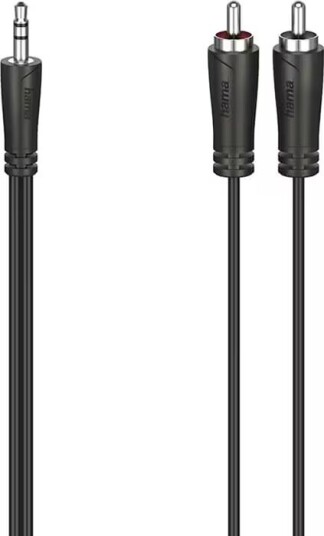 Hama Lydkabel 3,5 mm til 2x RCA 0,75 m Svart
