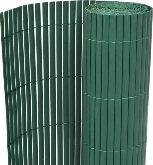vidaXL Dobbelsidet hagegjerde PVC 90x300 cm grønn