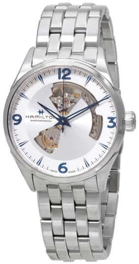 Hamilton Herreklokke H32705152 Jazzmaster Open Heart Auto Hvit/Stål Hamilton Herreklokke H32705152 Jazzmaster Open Heart Auto Hvit/Stål