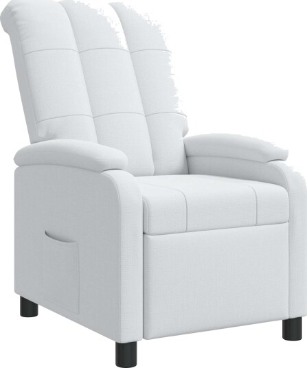vidaXL Recliner Hvit Stoff