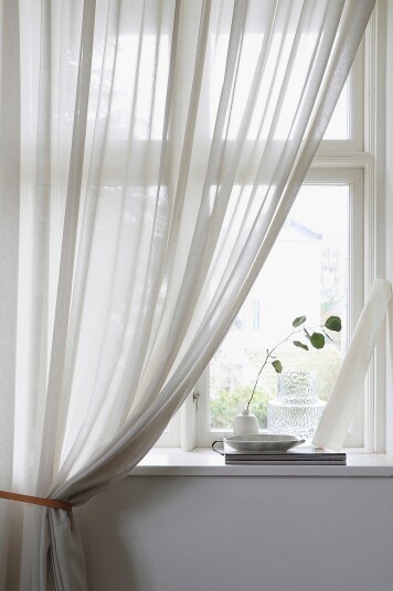 Mimou Gardin Lyx Hotellvoile dobbel bredde Natur