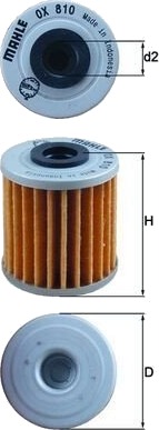 Oljefilter MAHLE ORIGINAL OX 810 Oljefilter MAHLE ORIGINAL OX 810