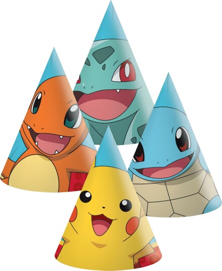 Globos Europe Partyhatter Pokémon 6-pakning 98394