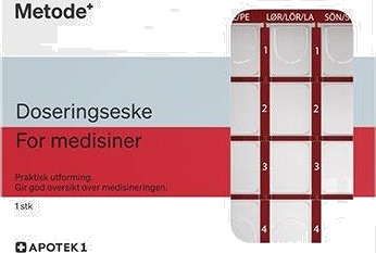 Metode doseringseske rød 1 stk