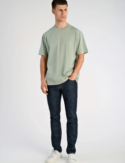 Lindbergh Oversized O Neck Signature Tee S/S Green XL