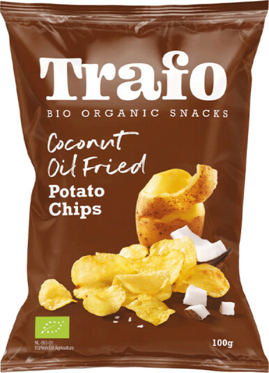 Trafo potato chips fried in coconut oil 100 gr Trafo potato chips fried in coconut oil 100 gr