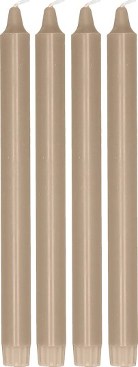 Scandi Essentials Ambiance kronelys 4 pakning 27 cm Sand