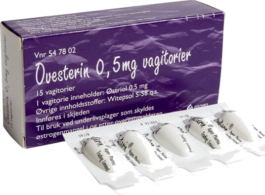 Ovesterin vag 0.5mg 15 stk Ovesterin vag 0.5mg 15 stk