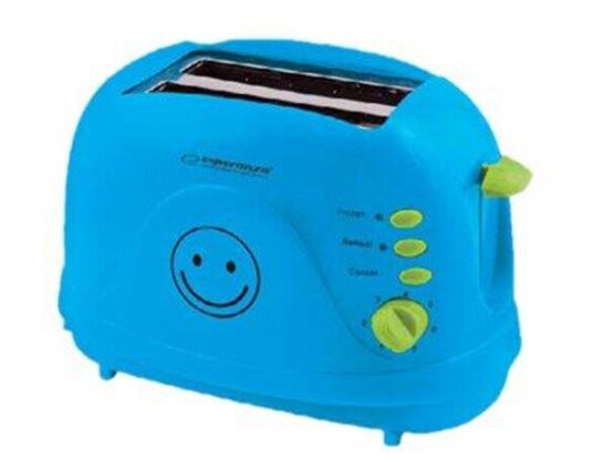 Esperanza Smiley Brødrister 2 Skiver 750W Sort, Grønn, Blå EKT003B Esperanza Smiley Brødrister 2 Skiver 750W Sort, Grønn, Blå EKT003B
