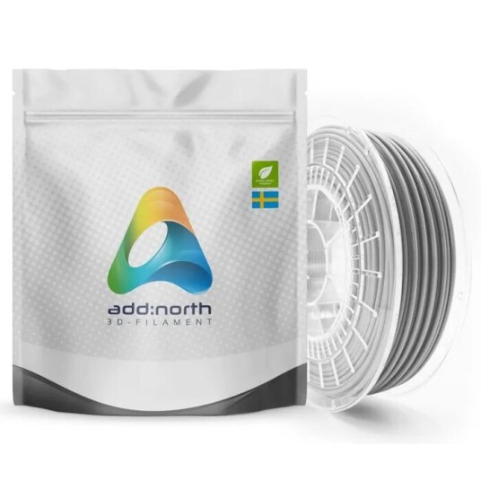 Addnorth E-PLA-filament for 3D-skrivere 1,75 mm Lysegrå