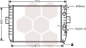 VAN WEZEL 28002050 Radiator motorkjøling