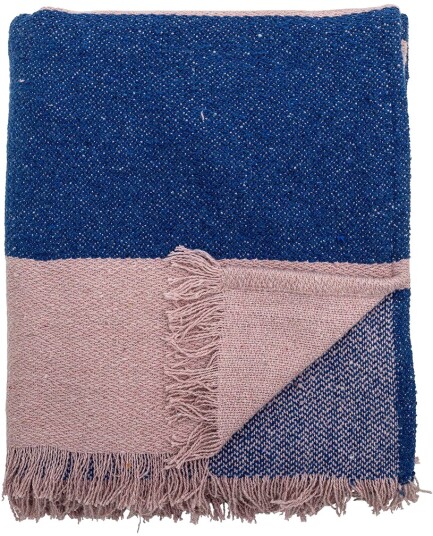 Bloomingville Cadeo pledd 130x160 cm Blå Bloomingville Cadeo pledd 130x160 cm Blå