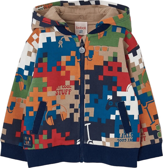Boboli Fleece Jacket Printed For Boy  Bci   Multi/patterned   80