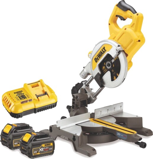 Dewalt Kapp Og Gjærsag XR Flexvolt 54V Med Batteri Blad Diameter 184mm DCS777T2 Dewalt Kapp Og Gjærsag XR Flexvolt 54V Med Batteri Blad Diameter 184mm DCS777T2