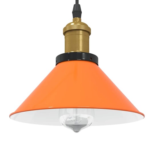 Høydejusterbar E27 Glans Oransje Ø 22cm Metall Høydejusterbar E27 Glans Oransje Ø 22cm Metall