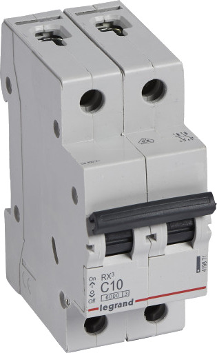 Legrand 6 stk RX³ MCB automatsikring C20 2P 2M 6kA