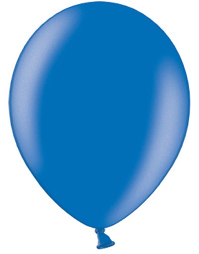 Partydeco 10 stk 27 cm Metallisk Blå Ballonger