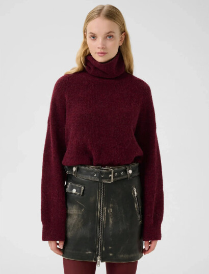 Gestuz Alphagz Rollneck - Burgundy - L Gestuz Alphagz Rollneck - Burgundy - L