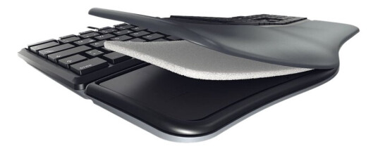 Cherry Kc 4500 Ergo - Tastatur - Usb - Azerty - Belgisk - Svart Cherry Kc 4500 Ergo - Tastatur - Usb - Azerty - Belgisk - Svart