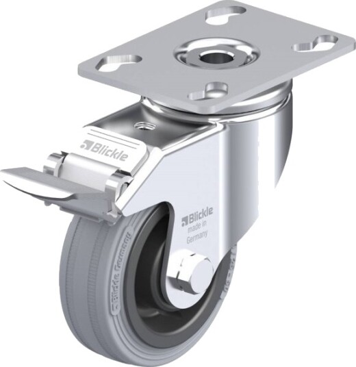 Blickle 224592 Lkpa-Vpa 80K-Fi Styrehjul Med Brems, Hjuldiameter 80 Mm, Bæreevne (Maks.) 80 Kg, 1 Stk