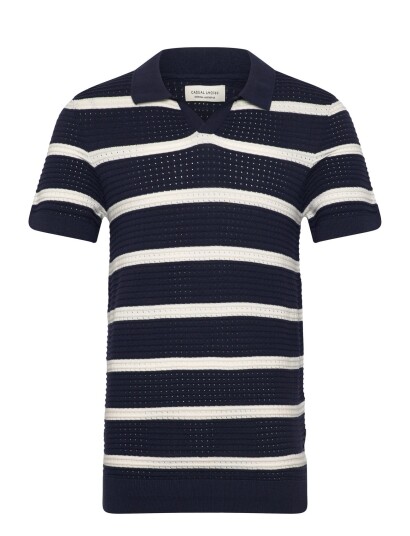 Casual Friday Cfdahlin Ss Striped Polo Knit Navy XL