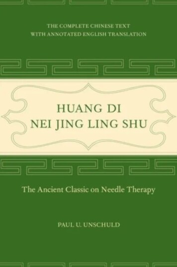 Huang Di Nei Jing Ling Shu Av Paul U. Unschuld