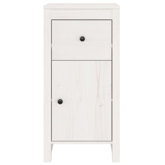 vidaXL Skjenk hvit 40x35x80 cm heltre furu